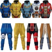 印花cos极限战士套装 战锤40K Warhammer拉链连帽卫衣男3D数码