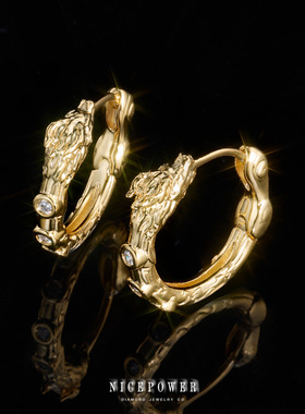 NICEPOWER 中国风蟠龙立体 新中式潮流耳环轻奢百搭