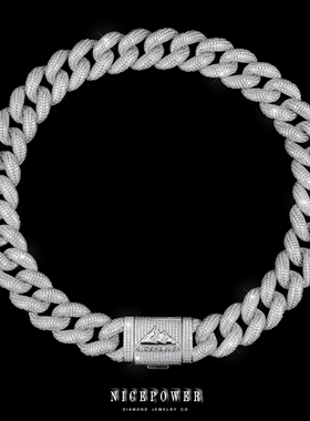 NICEPOWER 23mm高密度泡泡古巴链 连麻同款kenrobb同款古巴链