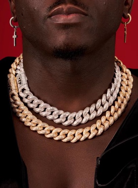 NICEPOWER 18mm高密度古巴项链手链嘻哈hippop项链rapper装备品质