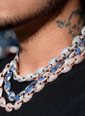 NICEPOWER 13mm猪鼻链 王嘉尔项链 欧美锁骨链 嘻哈项链