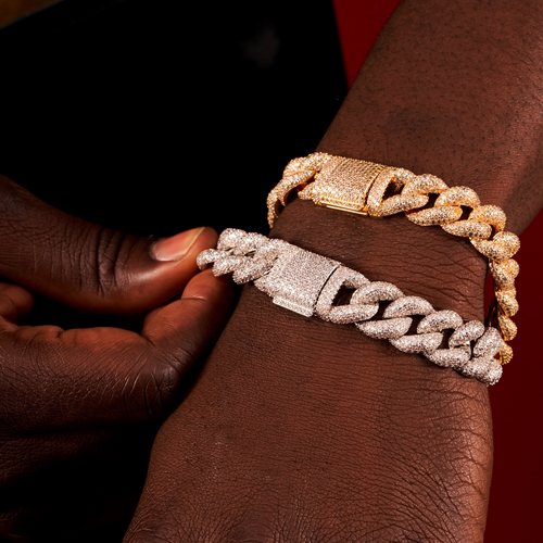 15mm高密度银色金色hippop手链