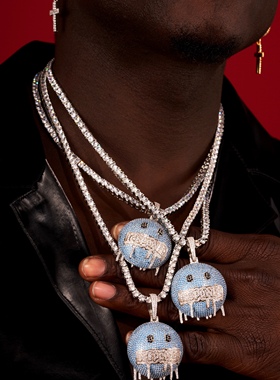 NICEPOWER 冰力小吊坠 满钻欧美嘻哈吊坠 ICEPOWER