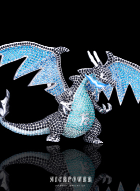 NICEPOWER定制欣赏 Custom 定制火龙 渐变蓝绿黑 吊坠