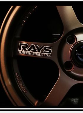 RAYS TE37 VOLK RACING WHEEL轮毂轮圈贴纸改装个性车贴