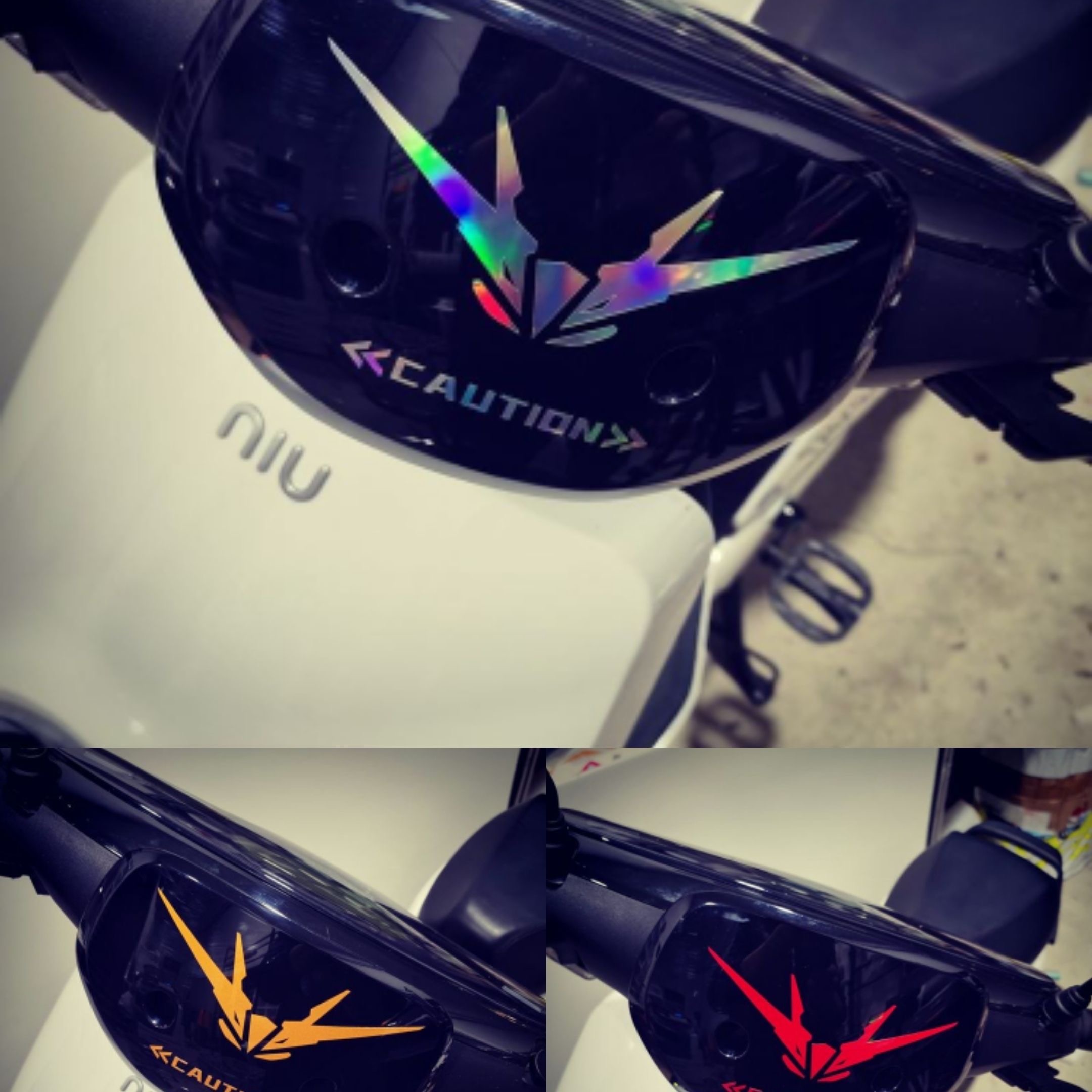 摩托车贴小牛电瓶车车头风挡贴纸