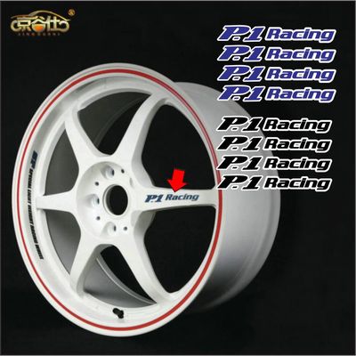 适用于BuddyClub P1 Racing SF轮毂改装车贴纸P1轮毂翻新装饰贴纸
