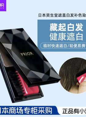 日本PRIOR资生堂染发笔粉一次性植物染发刷临时遮盖白发际线膏