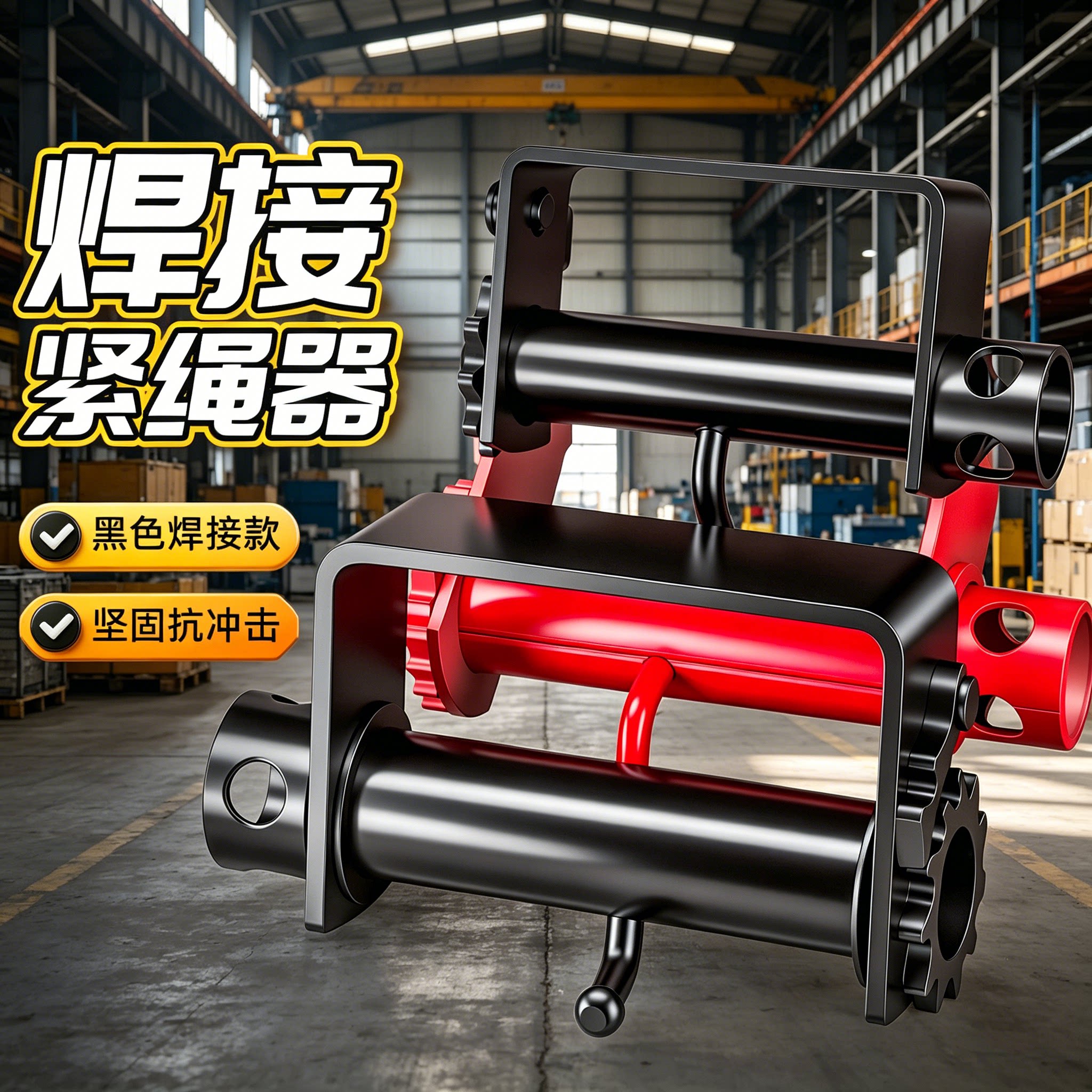 货车捆绑带紧绳器新型棘轮紧固收紧拉紧器小型绳索固定免焊接加厚