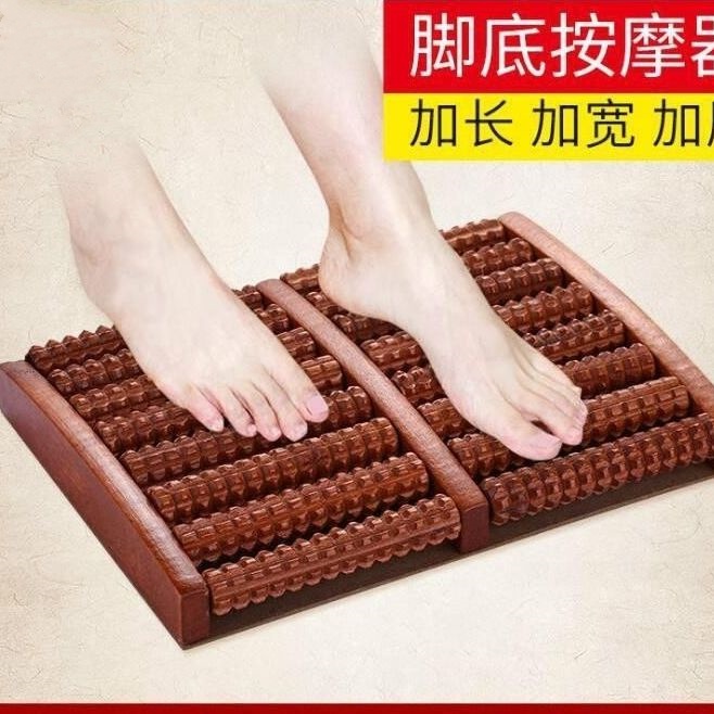 足底脚底按摩器木质滚轮式实木脚部足部腿部按摩脚器穴位滚珠家用