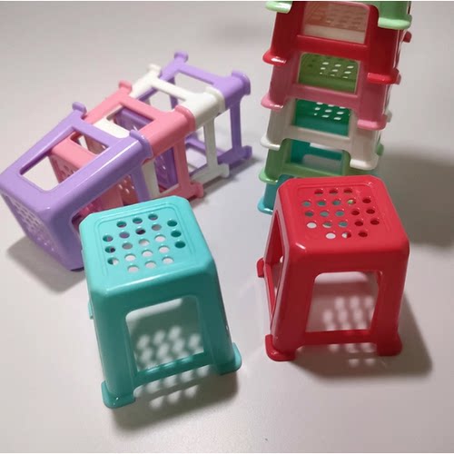 童趣迷你微缩仿真小凳子椅子模型摆件娃娃屋过家家儿童小玩具