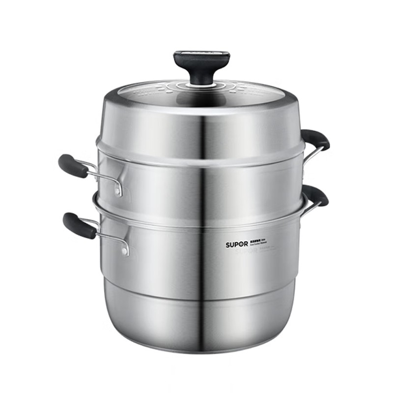 新款特价三层复合底大容量蒸锅