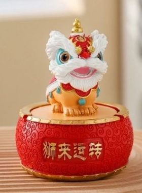 新中式国风圆形鼓摆件桌面工艺品文玩茶宠底座杯垫茶托盖置增高台