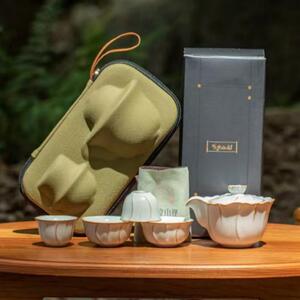 里晓白旅行茶具小套装一壶四杯