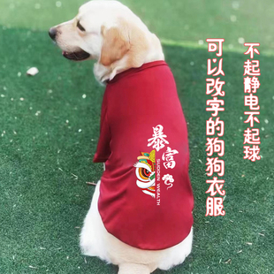 狗狗衣服夏季 卫衣大中小型犬宠物金毛拉布拉多柴犬泰迪定制字 薄款