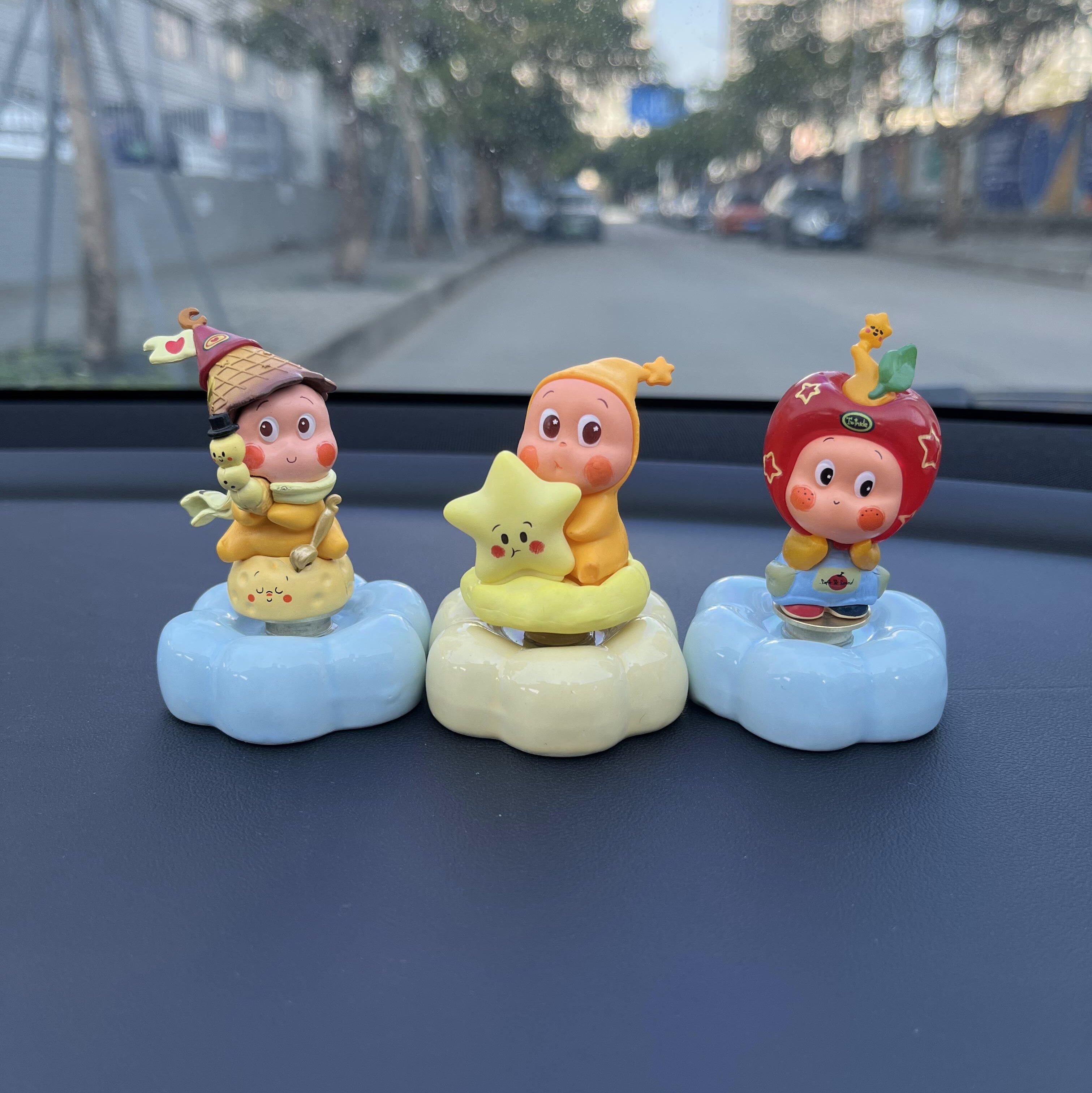 星星人汽车中控饰品摆件车载办公室桌面摆件景德镇陶瓷转转网红女,汽车用品/电子/清洗/改装,摆件,淘宝优惠券,粉丝福利购,淘宝优惠卷