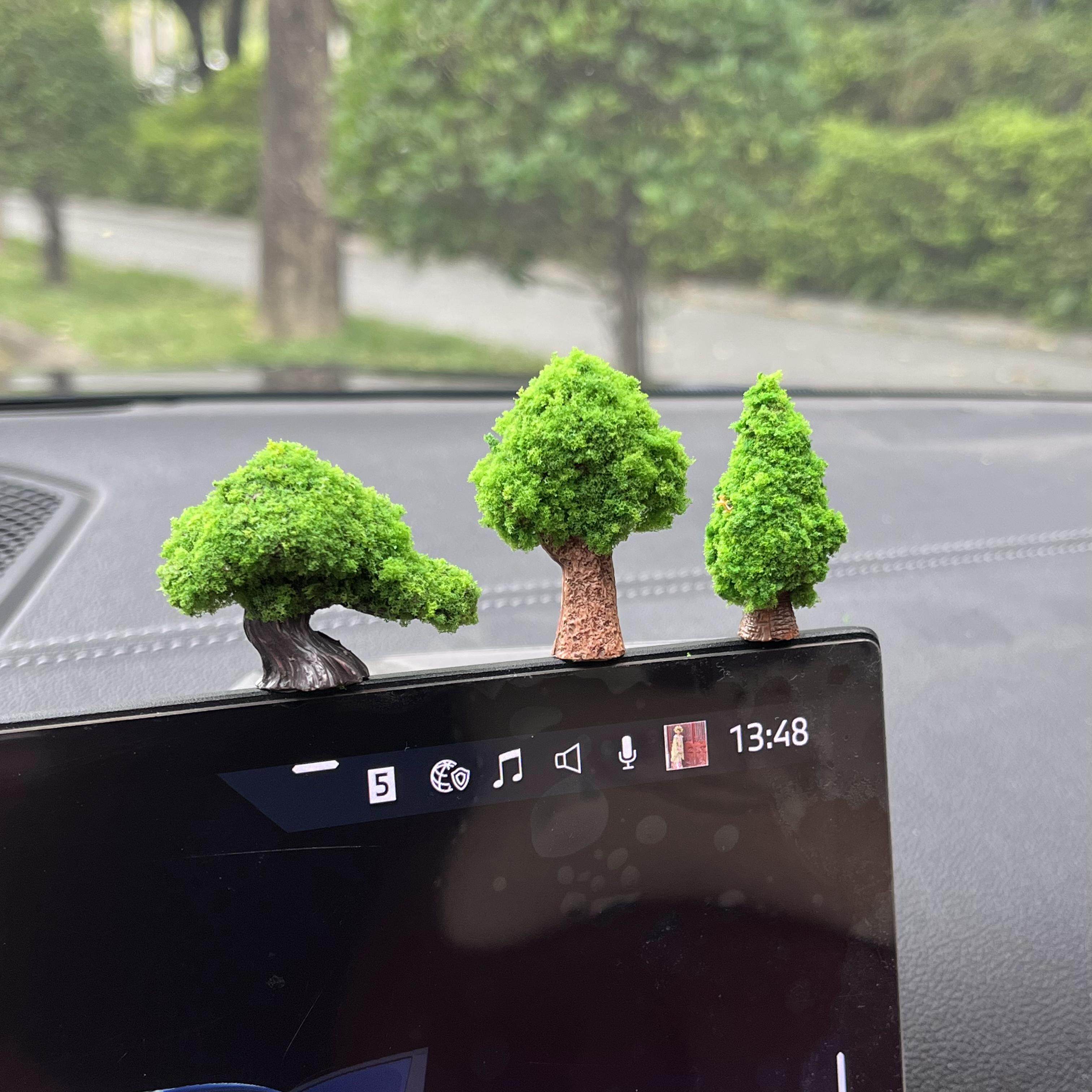 【我把春天装进车里】许愿树车载摆件微景观创意汽车中控屏装饰品