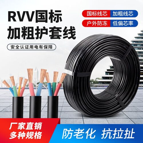 RVV国标2芯3芯三相电源线