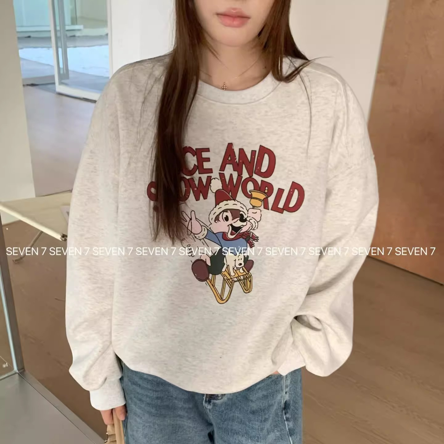 韩版宽松休闲百搭卡通减龄卫衣