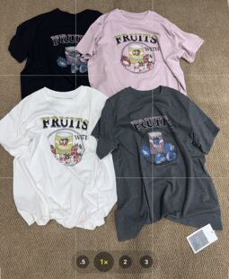 T恤女上衣潮 上新韩系宽松休闲卡通印花减龄短袖 夏季