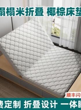 可折叠天然椰棕榈床垫护脊腰硬垫子家用薄乳胶榻榻米尺寸免费定制