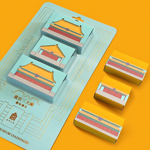 故宫文具文创三大殿橡皮可爱卡通