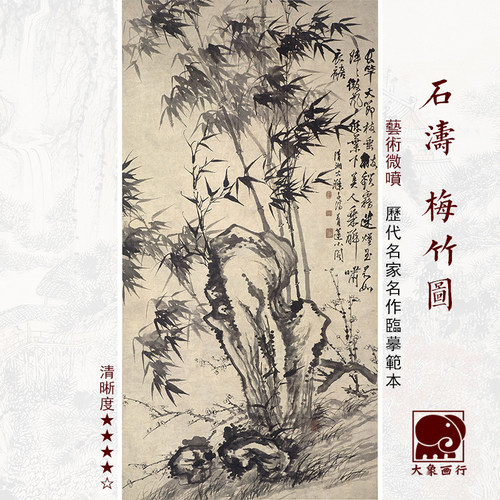 石涛梅菊图清四僧花鸟画梅兰竹菊
