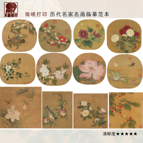 宋代花鸟小品传统花卉画国画