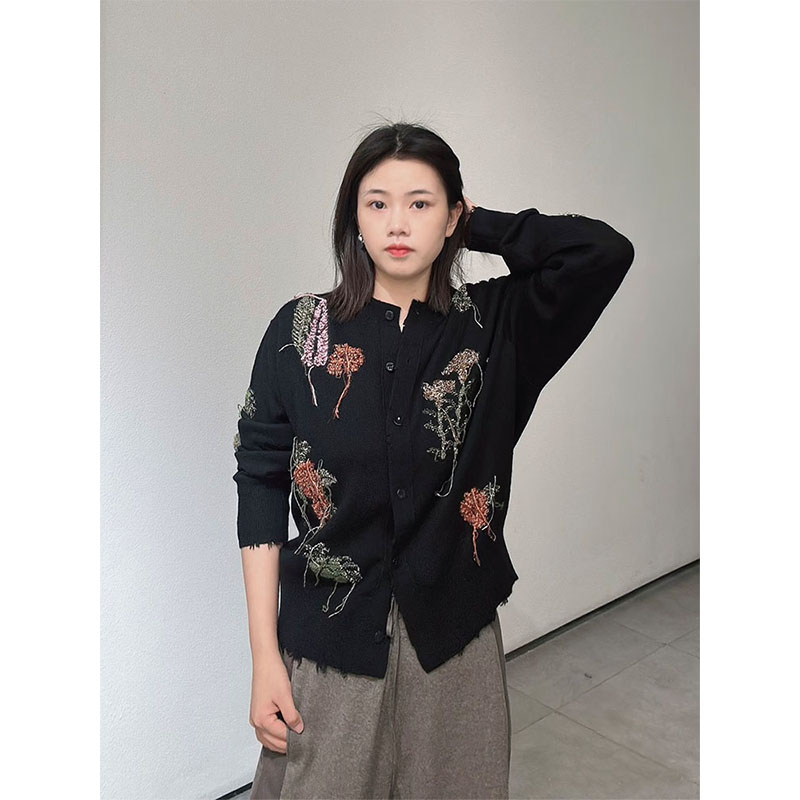 AS达哥~元货老粉懂【东方非遗】100美莉诺羊毛流苏针织开衫女