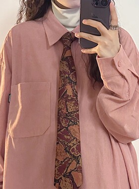 深棕色日系中古风领带男女通用JK/DK制服学院风港风复古免打装饰