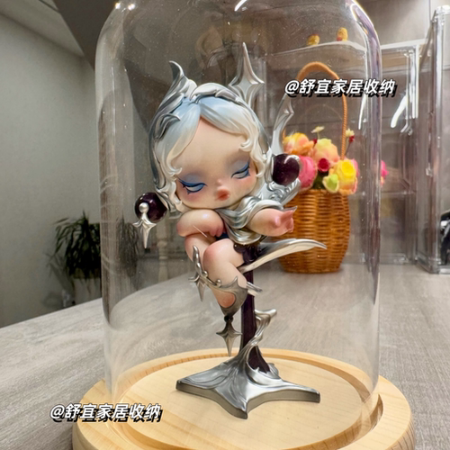 泡泡玛特sp餐桌系列银叉的傲慢手办盲盒收纳展示盒diy造景防尘盒