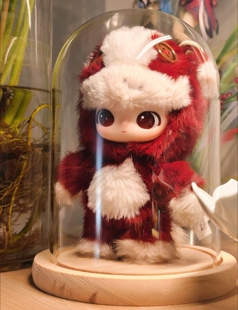 泡泡玛特labubu星星人马力全开dimoo通关马毛绒挂件展示收纳盒diy