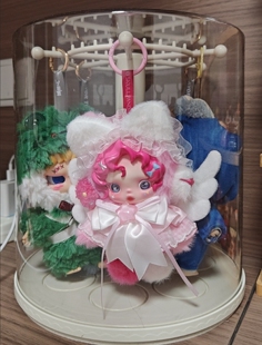 泡泡玛特小马宝莉碧琪毛绒盲盒公仔挂件展示收纳盒云宝珍奇展示盒