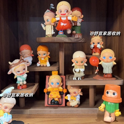 泡泡玛特Zsiga沿线走的人手办盲盒收纳展示架diy造景公仔收纳架子