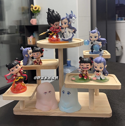 哪咤泡泡玛特敖丙之魔童闹海天生羁绊盲盒手办展示架造景收纳架子