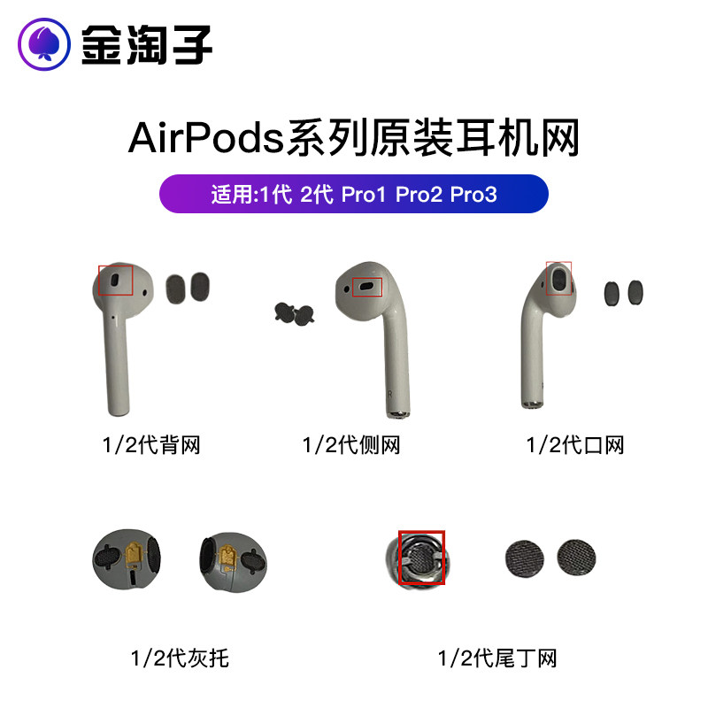 适用苹果Airpods1 2代耳机喇叭口防尘蝴蝶侧网背网拐角尾丁网原装,影音电器,耳机/耳麦配件,淘宝优惠券,粉丝福利购,淘宝优惠卷