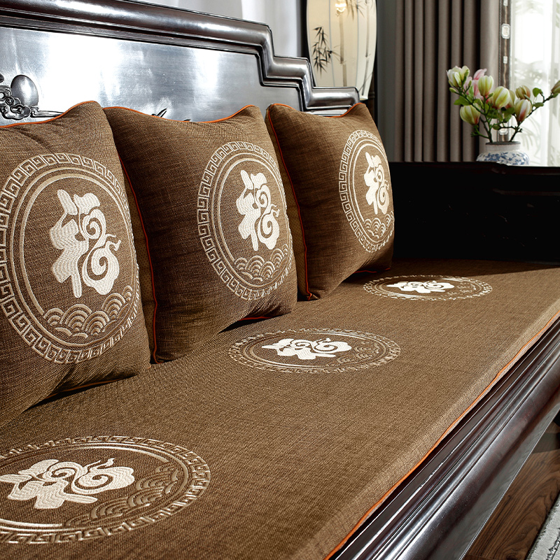 实木沙发垫子防滑加厚冬季红木椅海绵垫高密度座垫新中式四季通用