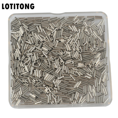 50个钓鱼钢丝线固定管铜卡子制作