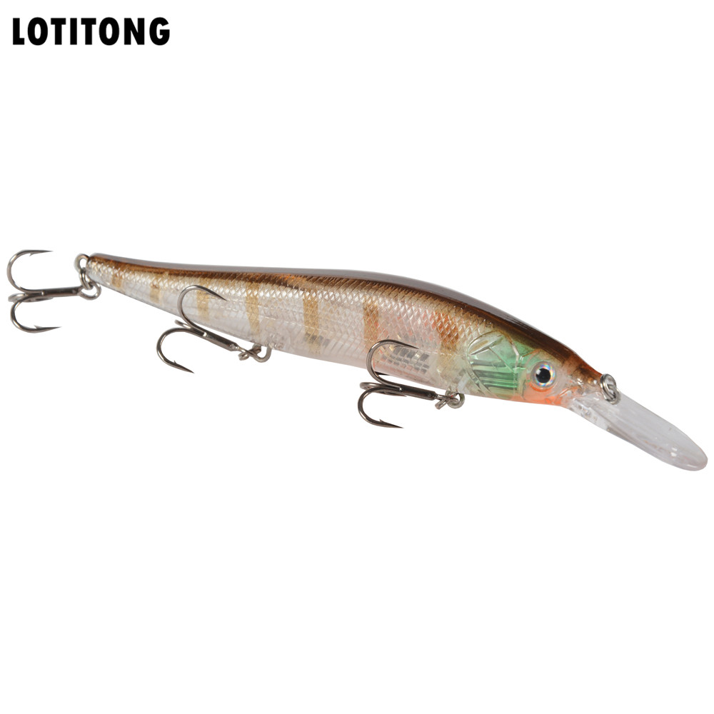 lotitong路亚硬饵米诺14g/11cm塑料鱼饵翘嘴鲈鱼鳜鱼饵渔具包邮