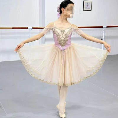 芭蕾舞裙农民工长纱裙葛蓓丽亚关不住女儿吉赛尔演出服装成人儿童