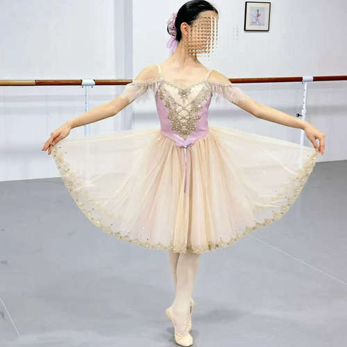 芭蕾舞裙农民工长纱裙葛蓓丽亚关不住女儿吉赛尔演出服装成人儿童