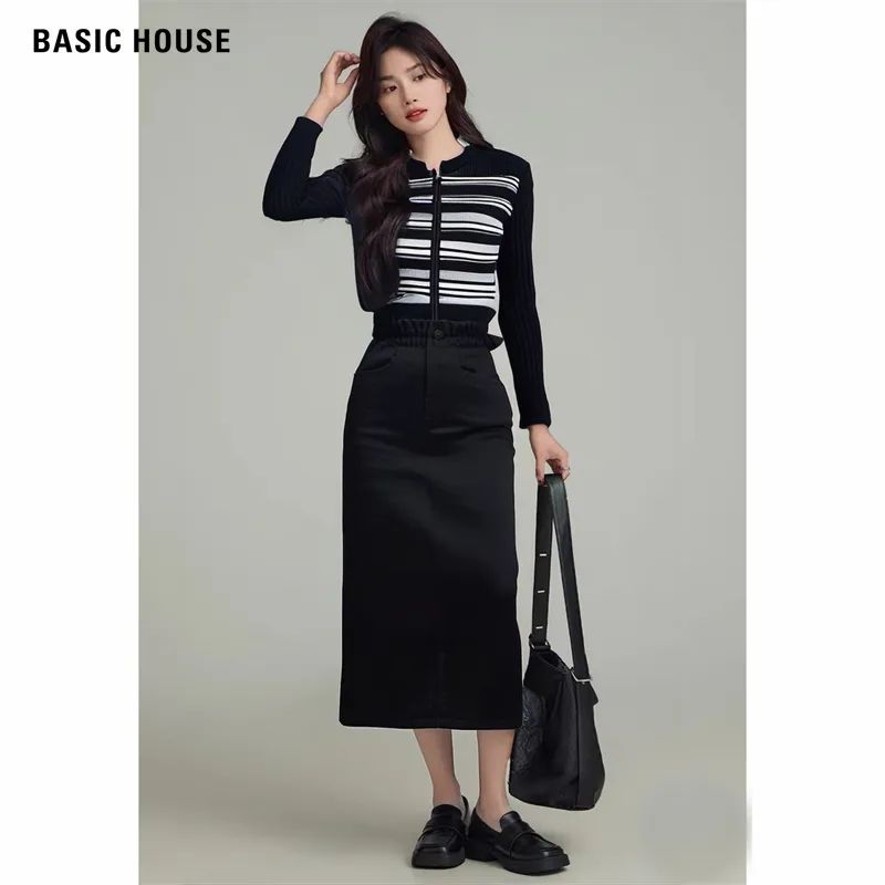 清仓!百家好BASICHOUSE 简约时尚包臀长裙