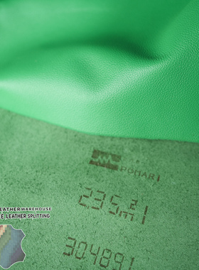 法国H家POMARI草绿色evercolor小荔枝纹牛皮料1.5MM手工头层真皮