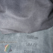 意大利Mastrotto1.4mm黑灰野牛特效磨砂牛皮头层沙发皮衣整张皮料