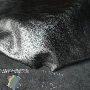 意大利托斯卡纳黑色MBOX透染软植鞣1.6MM手工diy头层牛皮真皮料