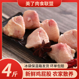 六和新鲜生鸡屁股2000g包邮生鲜冷冻鸡尾巴翘尖鸡凤尾串