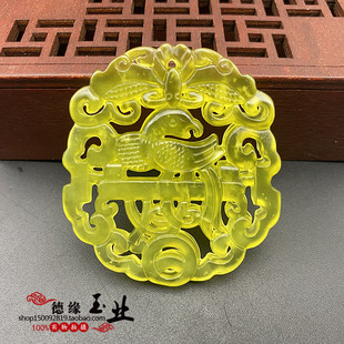 黄金岫玉镂空喜上眉梢项链玉佩复古喜鹊喜事连连男女汉服腰佩车挂