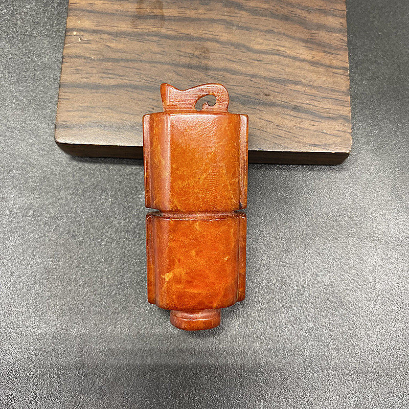 岫玉司南佩吊坠挂件仿古战汉三宝玉坠挂坠古风汉服腰佩流苏玉饰品