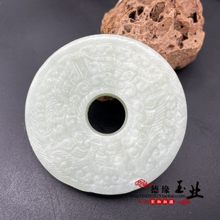 岫玉岫岩玉兽面纹饰玉环玉璧玉璜吊坠挂件车挂古风汉服玉佩腰佩