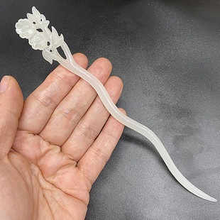 琉璃仿白玉梅花发簪发钗玉簪古风汉服花朵簪子新中式头饰发饰新款